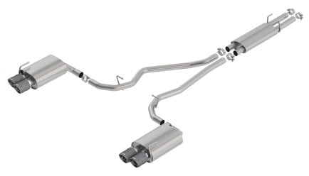 borla 2020 ford explorer st 3.0l v6 2.25in s-type exhaust - carbon fiber tips 140820cf