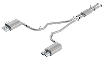 borla 2020 ford explorer st 3.0l v6 2.25in atak exhaust - chrome tips 140821