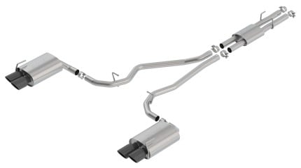 borla 2020 ford explorer st 3.0l v6 2.25in atak exhaust - black chrome tips 140821bc