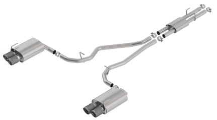 borla 2020 ford explorer st 3.0l v6 2.25in atak exhaust - carbon fiber tips 140821cf