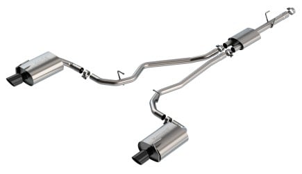 borla 2020 ford explorer limited ecoboost 2.3l 2.25in s-type exhaust - black chrome tips 140825bc