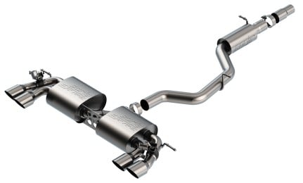 borla 18-19 vw golf r mk7.5 2.0l s-type catback exhaust w/ resonator 140831sb