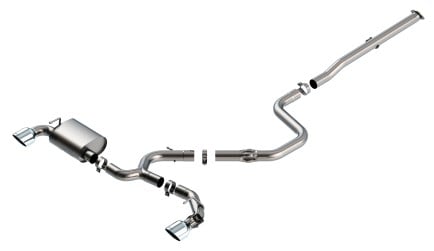 borla 19-20 hyundai veloster n 2.0l i4 mt fwd 2dr 3in atak catback exhaust w/ ss tips 140832