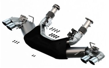 borla 2020 chevrolet corvette c8 6.2l s-type exhaust system dual round a/c tips 4inx 4.75in 140838
