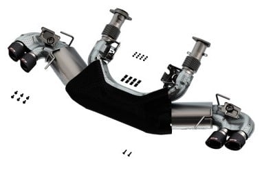 borla 2020 chevrolet corvette c8 6.2l atak 3in exhaust system dual round angle cut carbon fiber tips 140839cf