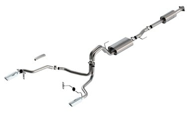 borla f-150 2021 2.7l/3.5l 4dr cc sb ec stb lari/king r/plinum/ltd 3/2.25 sre cb touring chr tips 140862