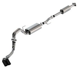 borla f-150 2021 2.7l/3.5l 4dr cc sb ec stb lar/kingr/plnm/ltd 3/2.25 dse cb touring blk chr tips 140870bc