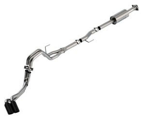 borla f-150 2021 2.7l/3.5l 4dr cc sb ec stb lar/kingr/plnm/ltd 3/2.25 dse cb s-type blk chr tips 140871bc