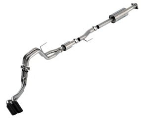 borla f-150 2021 5.0l 4dr cc sb ec stb lariat/kr/pltm/ltd 3/2.25 dse cat-back s-type black chr tips 140874bc