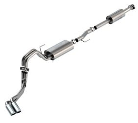 borla f-150 2021 3.3l cc sb ec stb xl/xlt/lariat/kr/plnm/ltd 3/2.25 dse cat-back atak chrome tips 140881