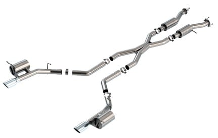 borla 2021+ dodge durango srt hellcat 6.2l v8 awd atak cat-back exhaust system - t-304ss 140886