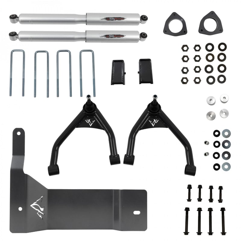 belltech 16-18 silverado / sierra 1500 4wd ext & crew cab 4in. lift kit 150200bk