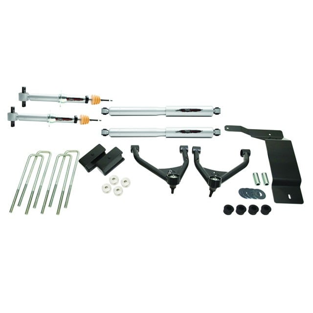 belltech 16-18 chevrolet silverado / gmc sierra 1500 4wd 4in suspension lift kit w/ shocks 150200tp
