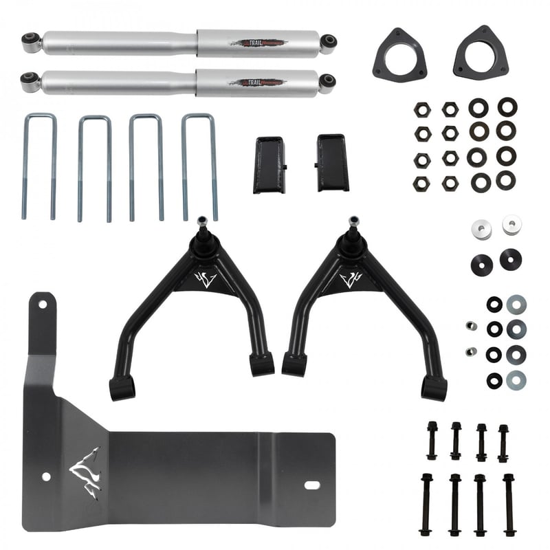 belltech 07-13 chevrolet silverado / gmc sierra 1500 4wd 4in suspension lift kit w/ shocks 150207bk