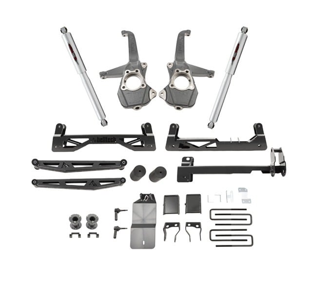 belltech 19-21 chevrolet silverado / gmc sierra 1500 4wd 6in suspension lift kit w/ shocks 150210bk