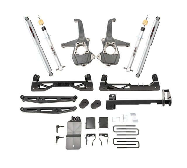 belltech 19-21 chevrolet silverado / gmc sierra 1500 4wd 6in suspension lift kit w/ shocks 150210tp