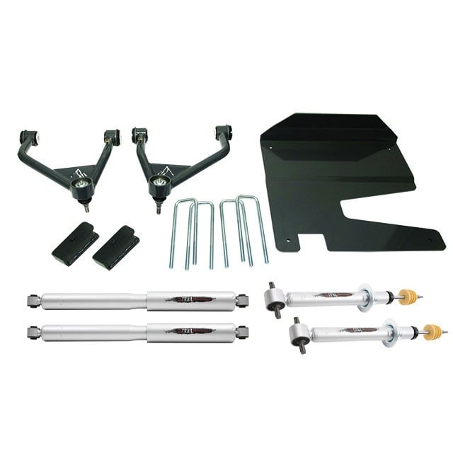 belltech 19-21 chevrolet silverado / gmc sierra 1500 4wd 4in suspension lift kit w/ shocks 150212tp