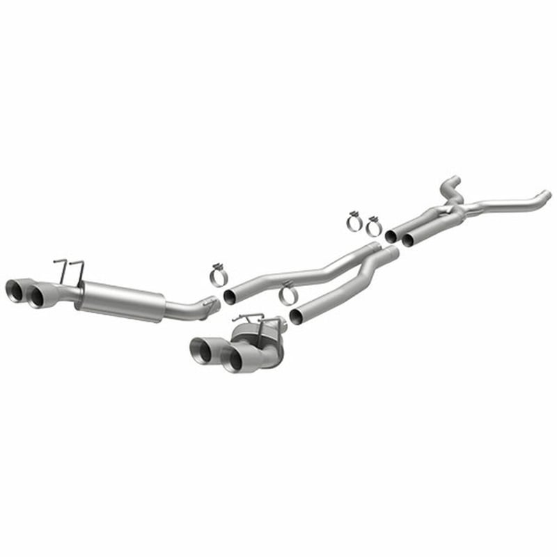 magnaflow 13-15 chevy camaro zl1 v8 6.2l quad exit stainless cat-back performance exhaust system 15053