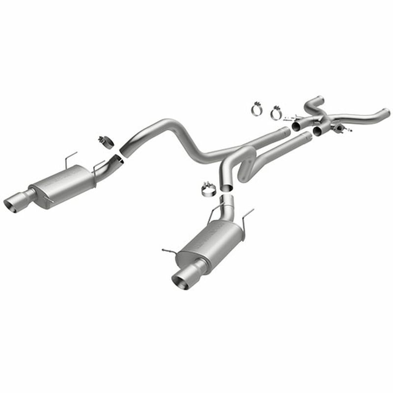 magnaflow 12-13 mustang v8 5.0l boss 302 street series dual split rear exit cat back perf exhaust 15056