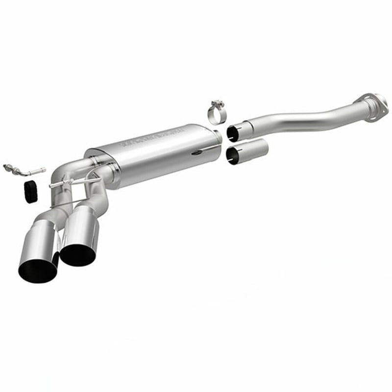 magnaflow 11-14 ford f-150 pickup v8 6.2l dual same side p/s stainless cat back performance exhaust system 15105