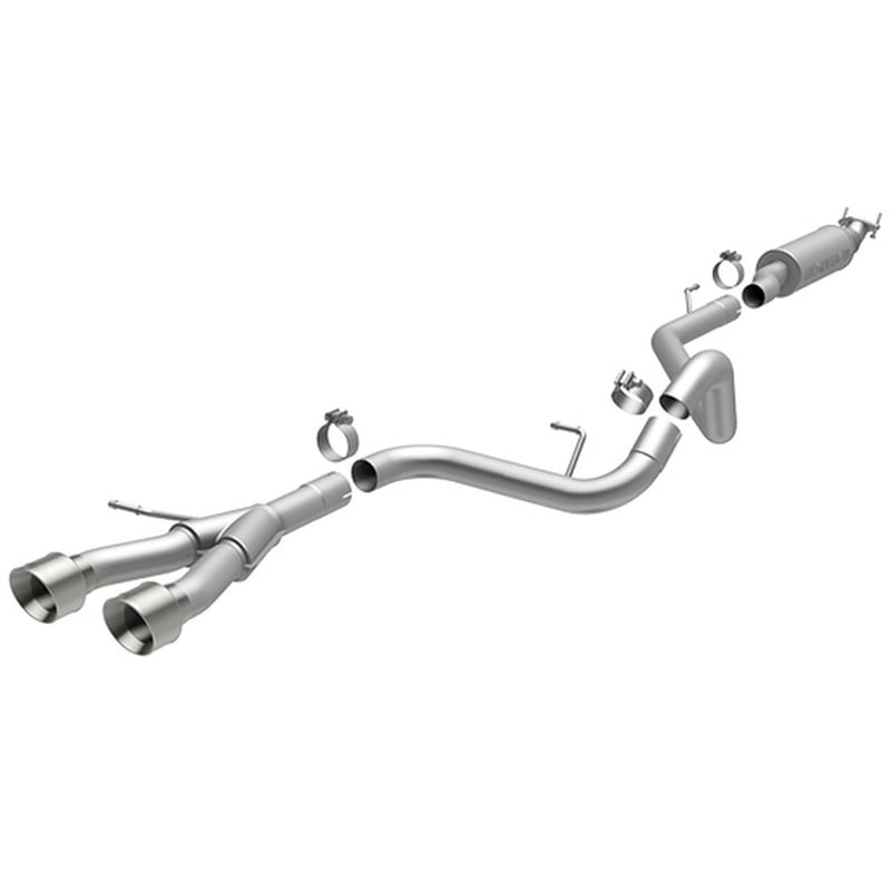 magnaflow 13-17 hyundai veloster 1.6l turbo dual center rear exit stainless cat back perf exhaust 15215