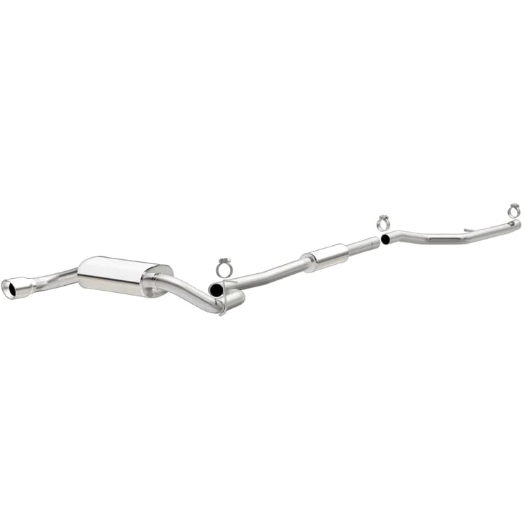 magnaflow 13-15 bmw 320i l4 2.0l stainless cat-back single straight drive side rear exit perf exht 15235