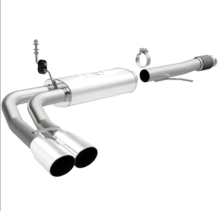 magnaflow 14-19 chev silverado v8 5.3l cc/ec dual same side before p/s tire exit ss cat back perf exh 15270