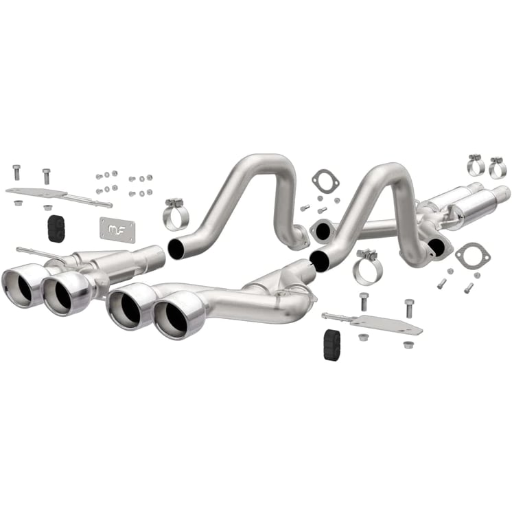 magnaflow 00-04 chev corvette v8 5.7l comp series quad ctr rr exit ss cat-back perf exhaust 15281