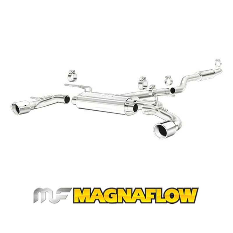 magnaflow 2010-2013 mazda 3 l4 2.5l hatchback split rear exit stainless cat back performance exhaust 15146