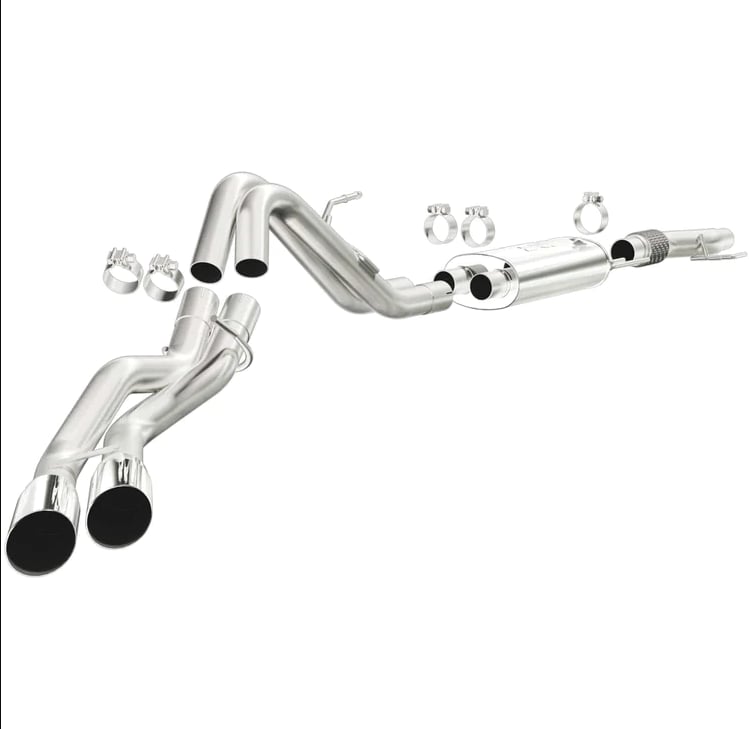 magnaflow 13-14 ford f-150 v6 3.7l ss cat-back dual same side p/s rear tire exit perf exhaust sys 15325