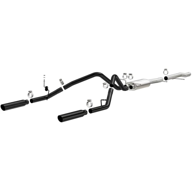magnaflow sys cat-back 3.5in black dual split rear tips 10-13 chevy silverado / gmc sierra 5.3l 15362