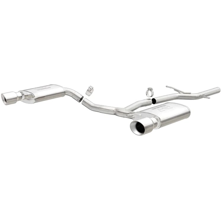 magnaflow 13-16 audi allroad 2.0l touring dual spilt rear exit 2.5in 4in tip ss c/b perf exhaust 15369