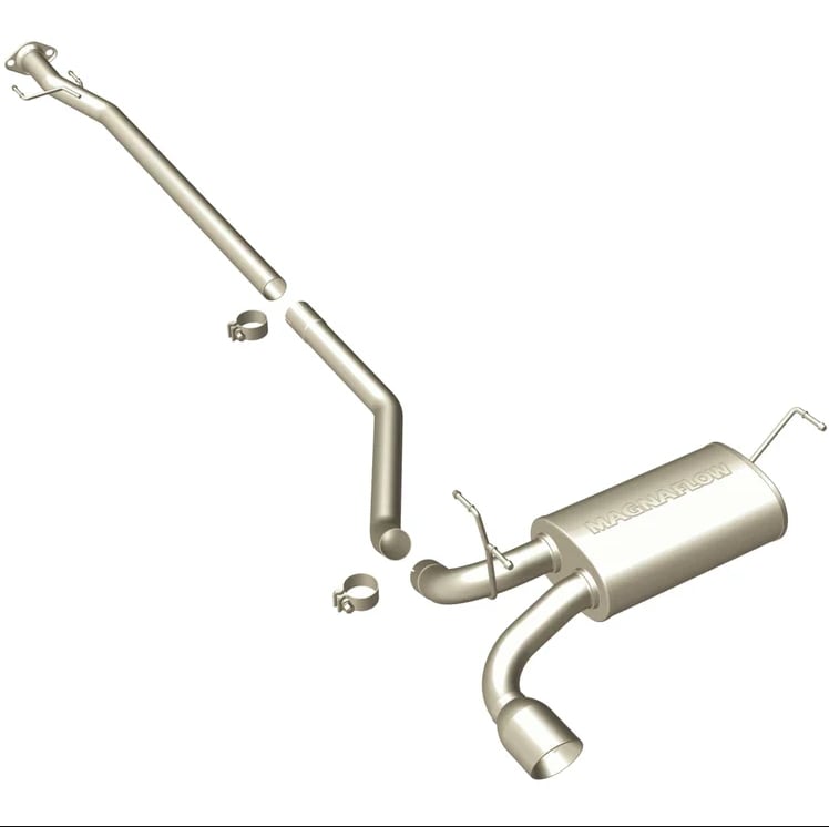 magnaflow 11-13 nissan juke l4 1.6l turbocharged straight d/s rear exit stainless cat-back perf exh 15489