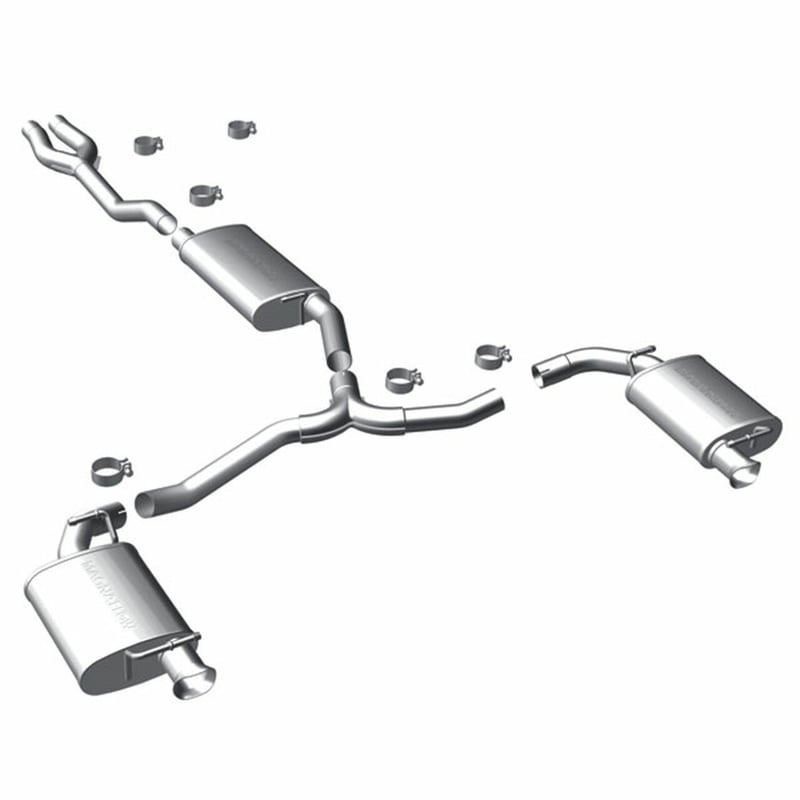 magnaflow 2011-2014 dodge charger v6 3.6l dual split rear exit stainless cat-back performance exhaust 15492
