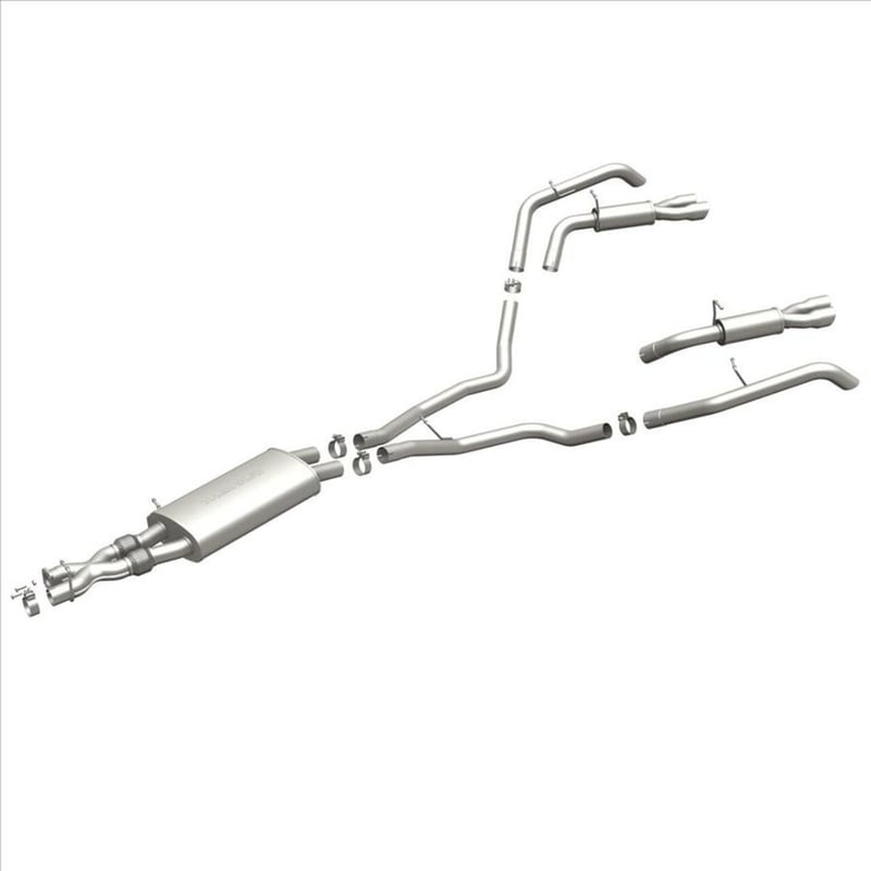 magnaflow 2010-2012 land rover lr4 v8 5.0l dual split rear exit stainless catback perf exhaust 15577