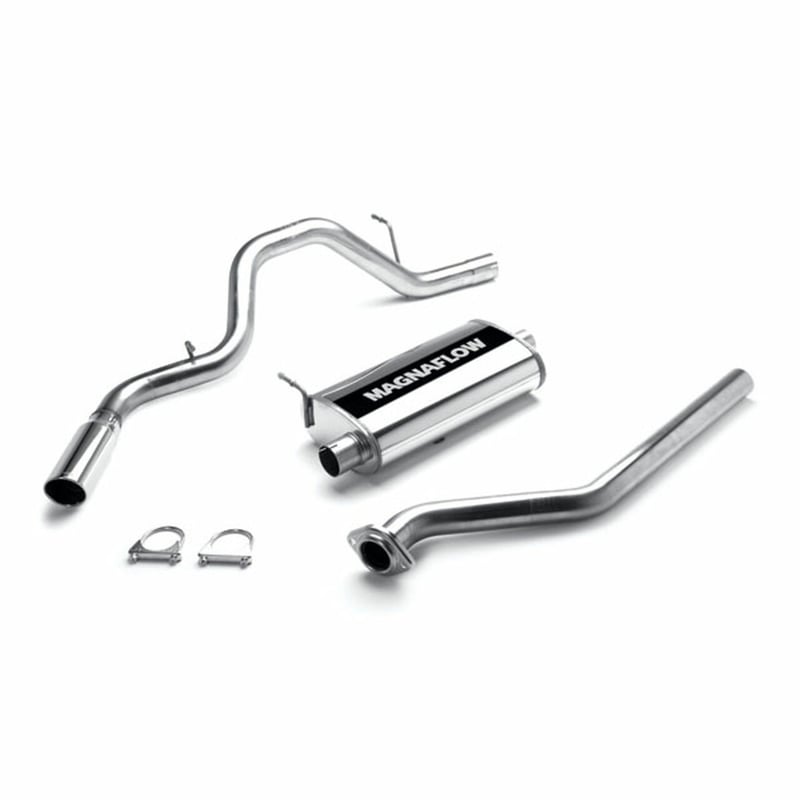 magnaflow chevrolet/gmc silverado 1500/sierra 1500 3" single side exit street series cat-back performance exhaust system 15618