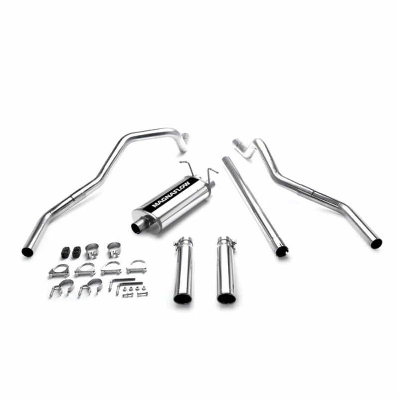 magnaflow ford f-150 4.6,5.4l stainless cat-back dual rear exit performance exhaust system 15749
