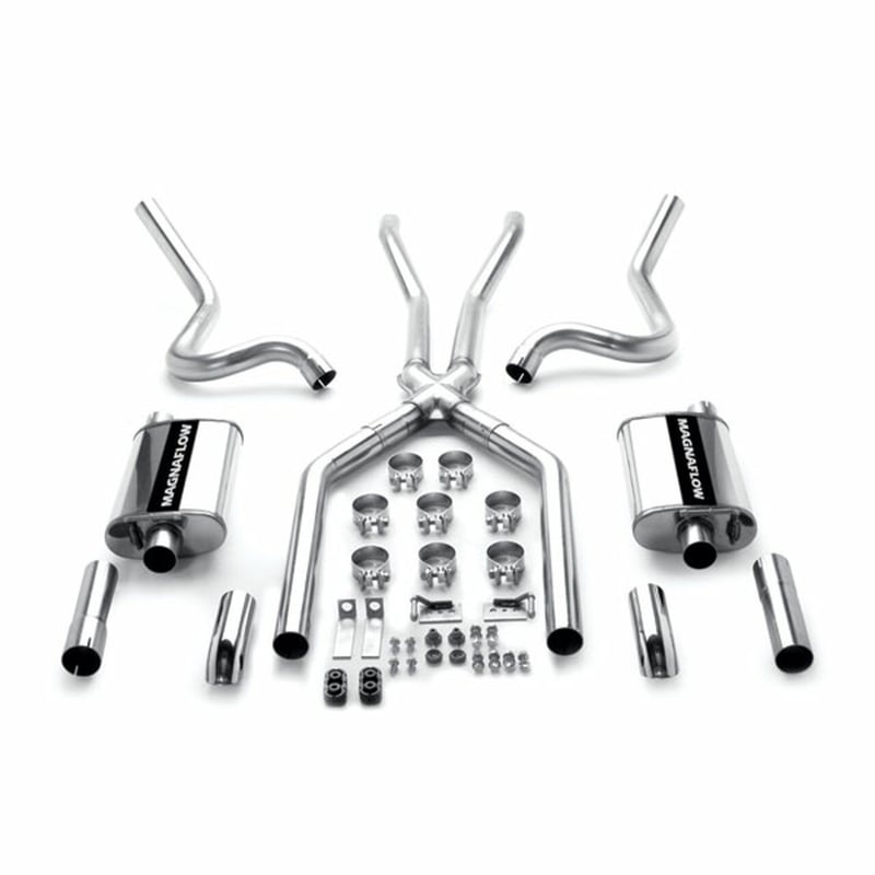 magnaflow 64-66 ford mustang street series crossmember-back performance exhaust system 15815