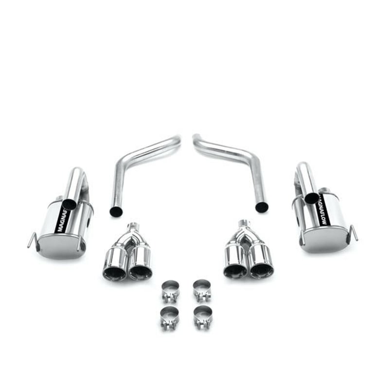 magnaflow 09-11 chevrolet corvette street series quad rear exit stainless axle back performance exhaust system 16593
