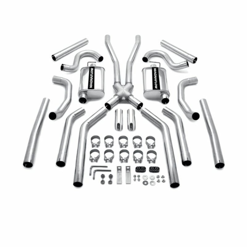 magnaflow 64-67 chevrolet, pontiac, buick, olds, a body chevelle, cutlass, el camino, monte carlo, skylark, gs, gto stainless 2.5" performance exhaust system15893