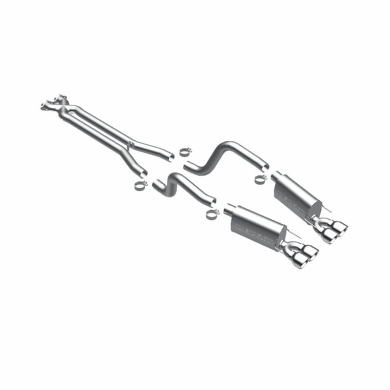 magnaflow 2006-2013 chevrolet corvette z06, zr1 quad stainless exit tips street series cat-back performance exhaust system 16495