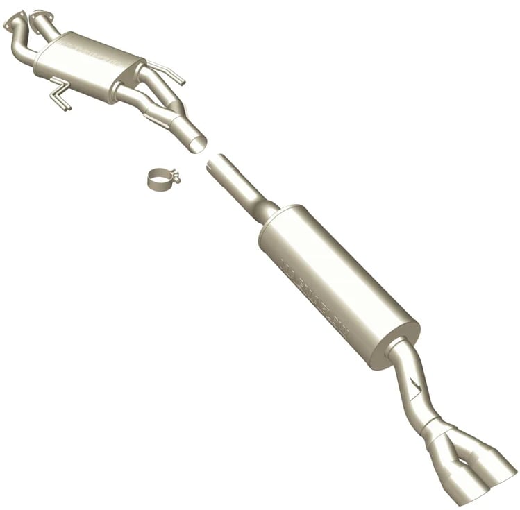 magnaflow 85-88 bmw 535i 3.5l/88 535is 3.5l dual rear exit stainless cat-back perf exhaust 16555