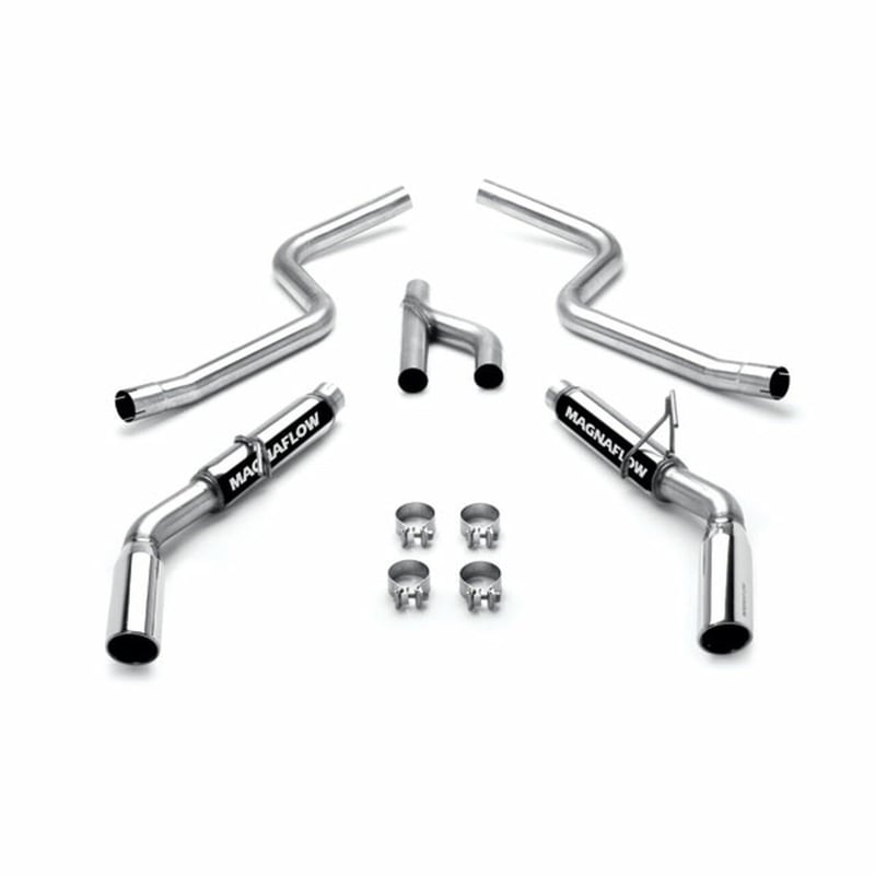 magnaflow 2005-2009 ford mustang dual exhaust conversion kit competition series cat-back performance exhaust system 16605