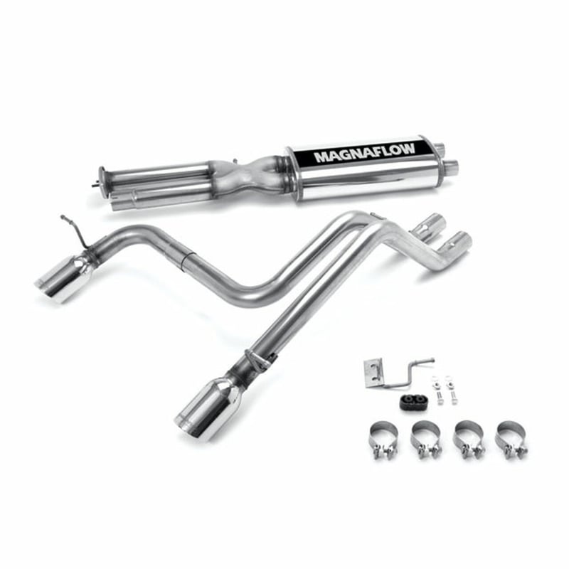 magnaflow 2003-2006 hummer h2 split dual rear exit street series cat-back performance exhaust system 16673