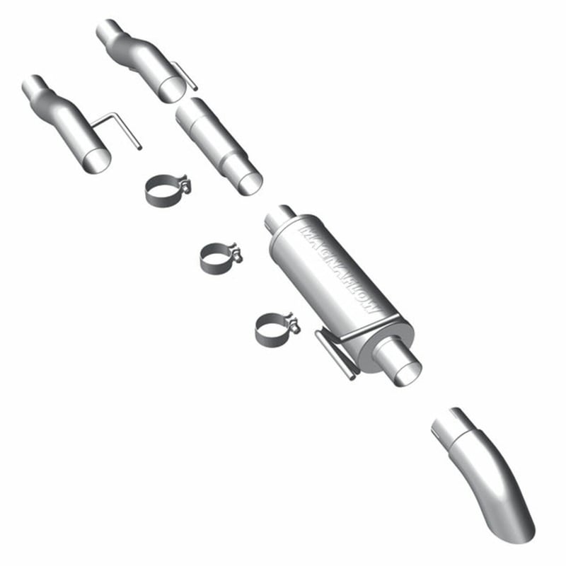 magnaflow 2011-2014 ford f-150 3.7l/5.0l/6.2l ss catback exhaust w/ 3in ss turn down tip 17137