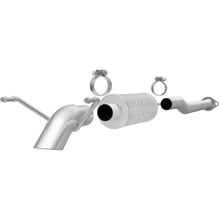 magnaflow 13-15 toyota tacoma v6 4.0l turn down in front of rear tire ss catback perf exhaust 17147