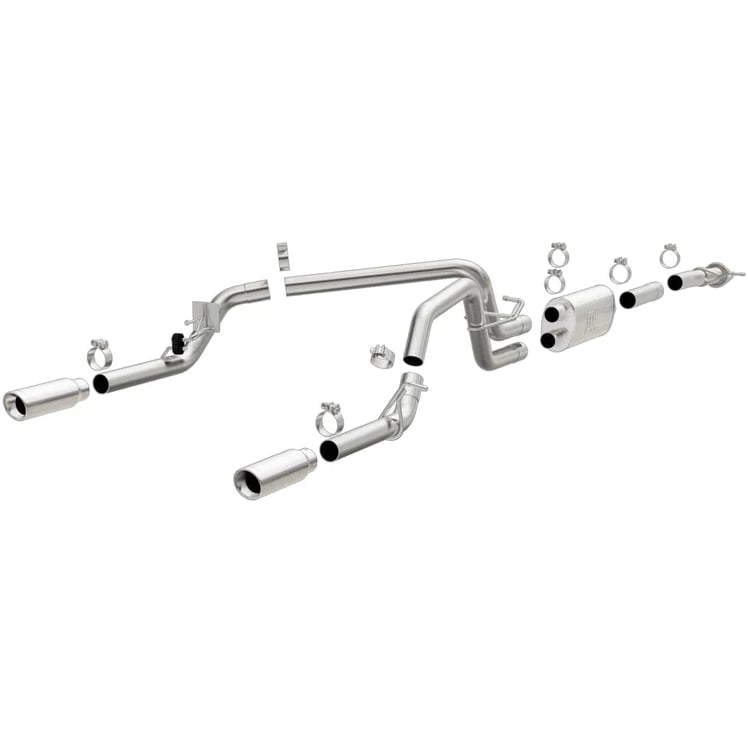 magnaflow stainless cat-back exhaust 15-20 chevy colorado/gmc canyon dual split rear exit 3.5in 19019