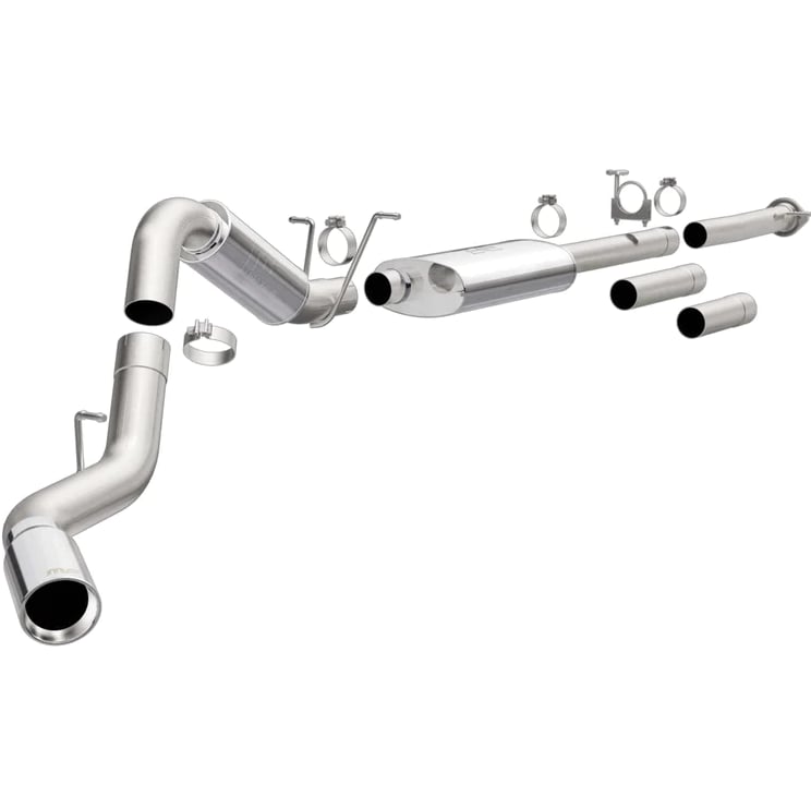 magnaflow stainless cat-back exhaust 11-19 chevy silverado 2500hd 6.0l p/s rear exit 5in 19026