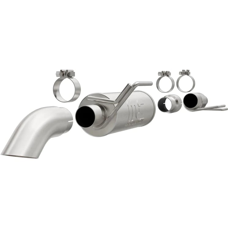 magnaflow cat-back, ss, 2.5/3in, turn down in front rear tire 15-20 ford f150 2.7l v6t ext cab 19056