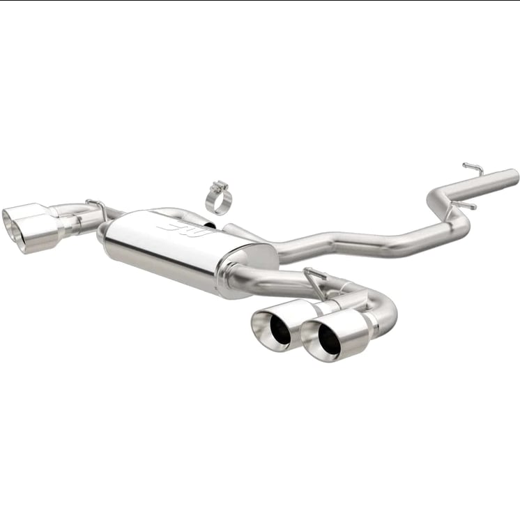 magnaflow stainless steel cat-back touring exhaust 2015 audi tt quattro 2.0l s models 19089